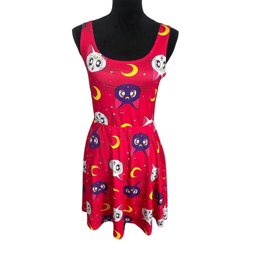 Hot‎ Topic Sailor Moon Luna & Artemis Skater Dress Womens Size S/M